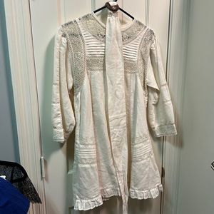 Free People White Lace Dress XS